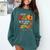Lets Fall In Love With PE Teacher Thanksgiving Comfort Colors Sweatshirt Blue Spruce