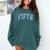 Fifth Grade Toile De Jouy Back To School Teachers Kids Comfort Colors Sweatshirt Blue Spruce