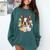 Floral Boston Terrier Comfort Colors Sweatshirt Blue Spruce