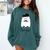French Teacher Halloween Bonjour Ghost Comfort Colors Sweatshirt Blue Spruce