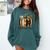 Fun Fall Book Lover Cute Teacher Student Halloween Comfort Colors Sweatshirt Blue Spruce