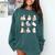 Ghost Book Reading Halloween Books Lover Teacher Kids Comfort Colors Sweatshirt Blue Spruce