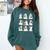 Ghost Reading Teacher Halloween Costume Librarian Book Lover Comfort Colors Sweatshirt Blue Spruce
