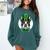 Green Boston Terrier Shamrock St Patricks Day Boston Terrier Comfort Colors Sweatshirt Blue Spruce