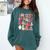 Groovy In My Spooky Teacher Era Halloween Party Boo Comfort Colors Sweatshirt Blue Spruce
