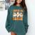 Groovy Teacher Halloween Trick Or Teach Ghost Men Women Kids Comfort Colors Sweatshirt Blue Spruce