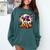 Halloween Boston Terrier Dog Breed With Jack O' Lantern Art Comfort Colors Sweatshirt Blue Spruce
