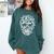 Halloween Costume Skull Boston Terrier Dog Lover Comfort Colors Sweatshirt Blue Spruce