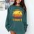 Halloween Costume Teacher Love Brains Zombie Comfort Colors Sweatshirt Blue Spruce