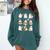 Halloween Ghost Music Teacher Playing Instruments Comfort Colors Sweatshirt Blue Spruce