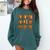 Halloween Teacher Fall Book Pumpkin Retro Reading Comfort Colors Sweatshirt Blue Spruce