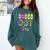 Happy Dot Day 2025 Teacher Kids Girls Colorful Polka Dot Day Comfort Colors Sweatshirt Blue Spruce