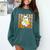 Happy Fri-Yay Friday Lovers Groovy Teacher Life Halloween Comfort Colors Sweatshirt Blue Spruce