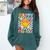 Happy Fri-Yay Groovy Teacher Friday Weekend Fri Yay Comfort Colors Sweatshirt Blue Spruce