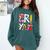 Happy Fri-Yay Teacher Back To School Friday Lovers Comfort Colors Sweatshirt Blue Spruce