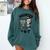 Haunted 67 Skeleton Math Teacher Halloween Costume Math Pun Comfort Colors Sweatshirt Blue Spruce