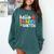 Hello Kindergarten Team Kinder Back To School Teacher Kids Comfort Colors Sweatshirt Blue Spruce