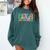 Hola Estudiantes Maestra Back To School Spanish Teacher Comfort Colors Sweatshirt Blue Spruce