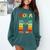 Hola Estudiantes Spanish Teacher Back To School 2025 Comfort Colors Sweatshirt Blue Spruce
