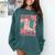Howdy Fourth Grade Western 4th Grade Teacher Cowboy Cowgirl Comfort Colors Sweatshirt Blue Spruce