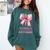 I'm Literally Just a Teacher Pencil Coquette Bow School Comfort Colors Sweatshirt Blue Spruce