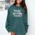 Kindergarten Teacher Dinosaur Back To School Comfort Colors Sweatshirt Blue Spruce
