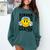 Kindergarten Teacher Hippie Smile Face Back School Comfort Colors Sweatshirt Blue Spruce