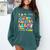 In My Maestra Era Spanish Bilingual Teacher Back To School Comfort Colors Sweatshirt Blue Spruce