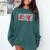 Maestra Teacher Spanish Back To School First Day Of School Comfort Colors Sweatshirt Blue Spruce