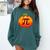 Math Teacher Halloween Costume Pumpkin Pi Pun Pie Men Comfort Colors Sweatshirt Blue Spruce