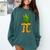 Math Teacher Hawaiian Shirts Pineapple Pi Day Symbol Comfort Colors Sweatshirt Blue Spruce