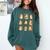 Music Teacher Orchestra Spooky Halloween Ghost Band Comfort Colors Sweatshirt Blue Spruce