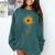 Music Teacher Shirt Sunflower Music Notes Musician Singer Comfort Colors Sweatshirt Blue Spruce