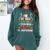 Be Nice To The Teacher Santa Is Watching Christmas Comfort Colors Sweatshirt Blue Spruce