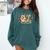Occupational Therapy Fall Autumn Pumpkin Flower OTA Teacher Comfort Colors Sweatshirt Blue Spruce