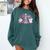 In October We Wear Pink Ballet Ghost Teacher Breast Cancer Comfort Colors Sweatshirt Blue Spruce