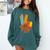 One Thankful Teacher Thanksgiving Turkey Peace Hand Sign Comfort Colors Sweatshirt Blue Spruce One Thankful Teacher Thanksgiving Turkey Peace Hand Sign Comfort Colors Sweatshirt Blue Spruce