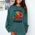 One Thankful Teacher Thanksgiving TurkeyCute Pencil Comfort Colors Sweatshirt Blue Spruce