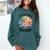 One Thankful Teacher Turkey Pencil Thanksgiving Teachers Comfort Colors Sweatshirt Blue Spruce