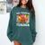 One Thankful Teacher Turkey Thanksgiving Teaching Comfort Colors Sweatshirt Blue Spruce