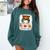One Thankful Teacher's Aide Messy Bun Thanksgiving Fall Comfort Colors Sweatshirt Blue Spruce