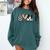 Peace Love Boston Terrier Boston Terrier Lover Dog Mom Comfort Colors Sweatshirt Blue Spruce