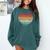 Pianist Retro Sunset Piano Keyboard Player Teacher Comfort Colors Sweatshirt Blue Spruce