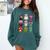 Pig Spooky Ghost Witch Boo-Jee Horror Pumpkin Pig Halloween Comfort Colors Sweatshirt Blue Spruce