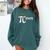Pirate Pi Math Pie Halloween Costume Teacher Men Women Comfort Colors Sweatshirt Blue Spruce