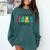 Pre-K Paraprofessional Teacher Back To School Vibes Comfort Colors Sweatshirt Blue Spruce Pre-K Paraprofessional Teacher Back To School Vibes Comfort Colors Sweatshirt Blue Spruce