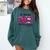Pre-k Teacher In October We Wear Pink Breast Cancer Comfort Colors Sweatshirt Blue Spruce