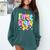 Preppy First Grade Back To School 1st Grade Teacher Girl Kid Comfort Colors Sweatshirt Blue Spruce Preppy First Grade Back To School 1st Grade Teacher Girl Kid Comfort Colors Sweatshirt Blue Spruce