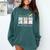 Preppy Silly Teacher Goose Build Character Back To School Comfort Colors Sweatshirt Blue Spruce