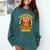 Preschool Gobble Squad Cute Turkey Thanksgiving Teacher Comfort Colors Sweatshirt Blue Spruce